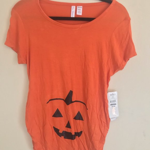Pumpkin Maternity T-Shirt - Picture 1 of 3